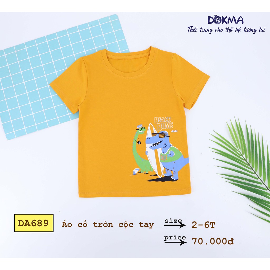 Dokma - Áo cổ tròn cộc tay 2-6Y (DA689)