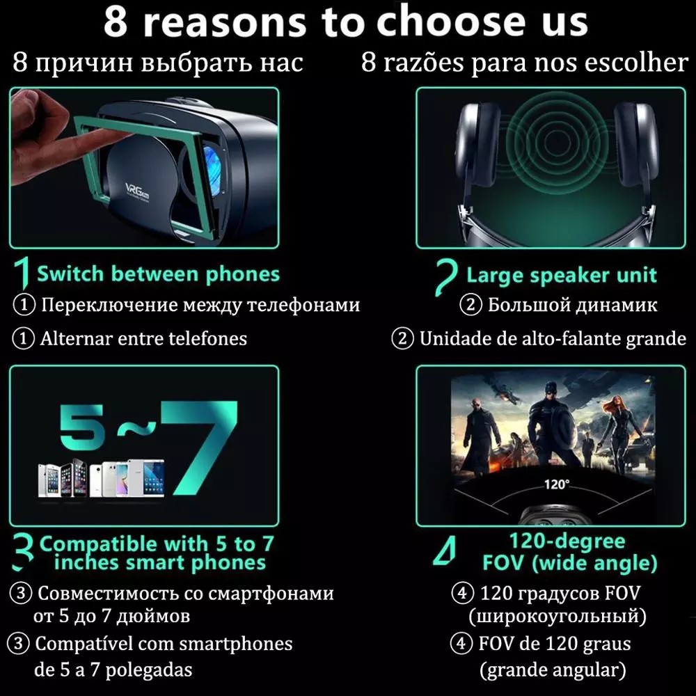 Bộ Kính Thực Tế Ảo 3d Cho Điện Thoại Thông Minh | BigBuy360 - bigbuy360.vn