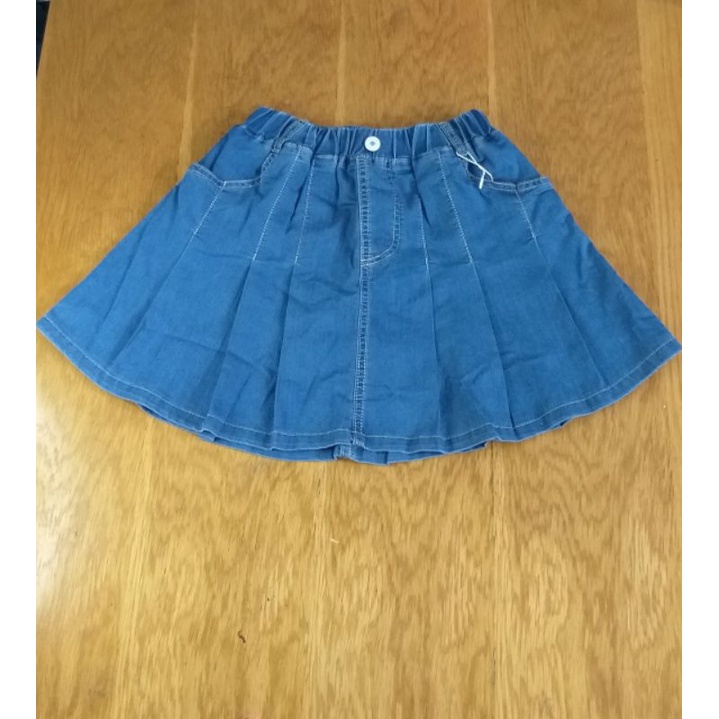 Chân váy jeans xếp ly liền quần chip đùi size đại 25-48kg