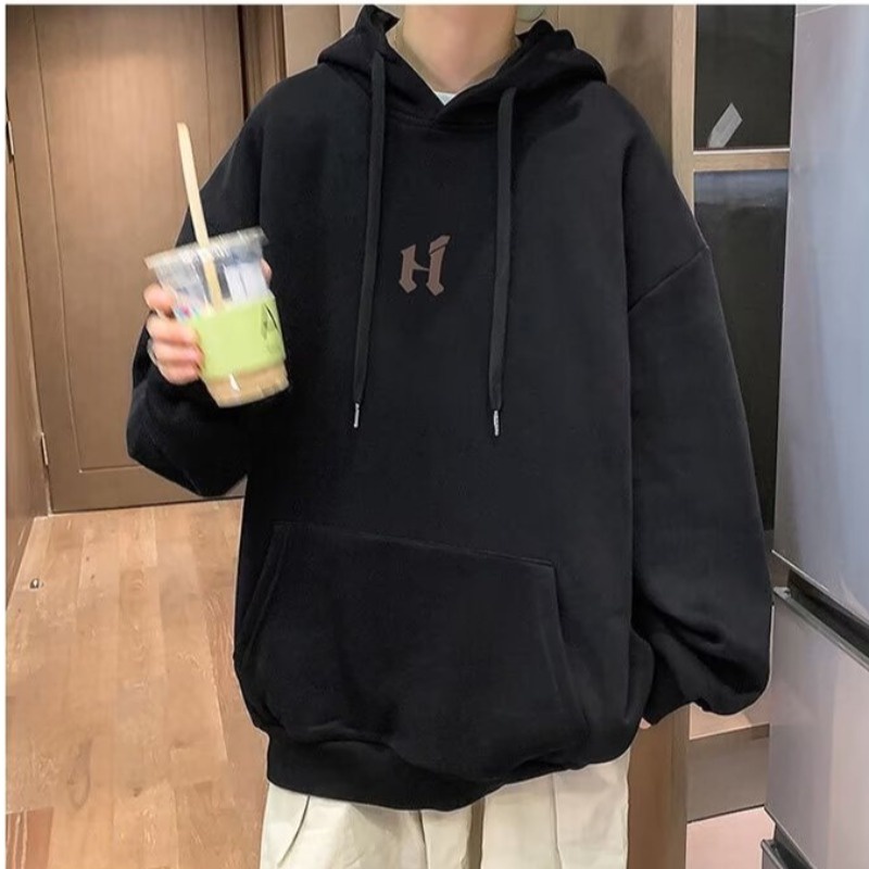 Áo Hoodie Mùa Thu Dáng Rộng Tay Dài In Họa Tiết Vintage Thời Trang Cho Nam Và Nữ