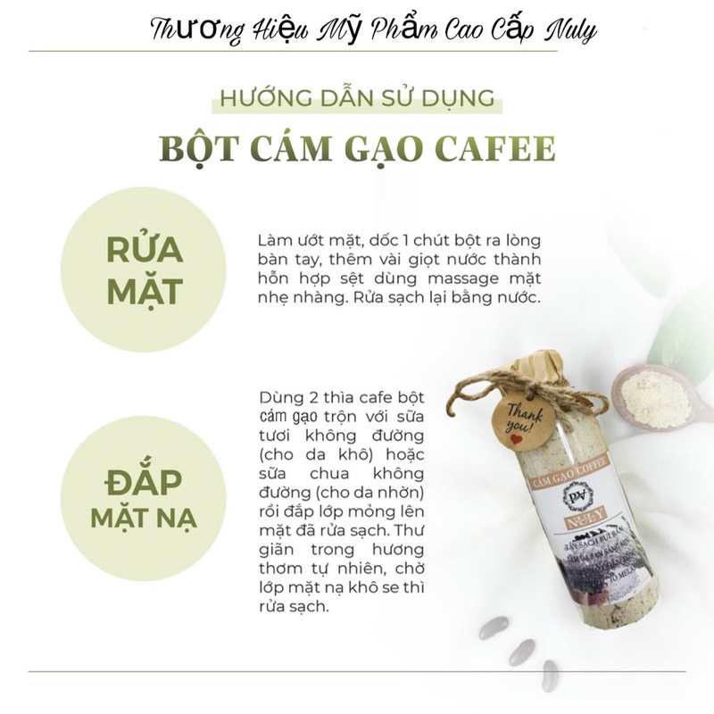 Bột cám gạo cafee đắp mặt