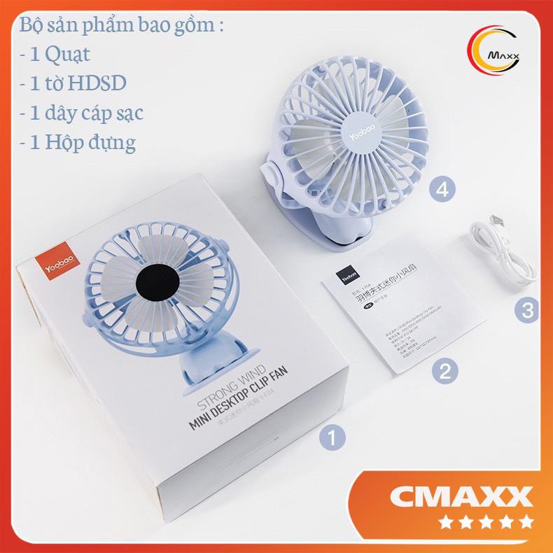 QUẠT MINI YOOBAO F04 6400mAh, SẠC TÍCH ĐIỆN SIÊU TIỆN DỤNG – GIA DỤNG CMAXX | BigBuy360 - bigbuy360.vn