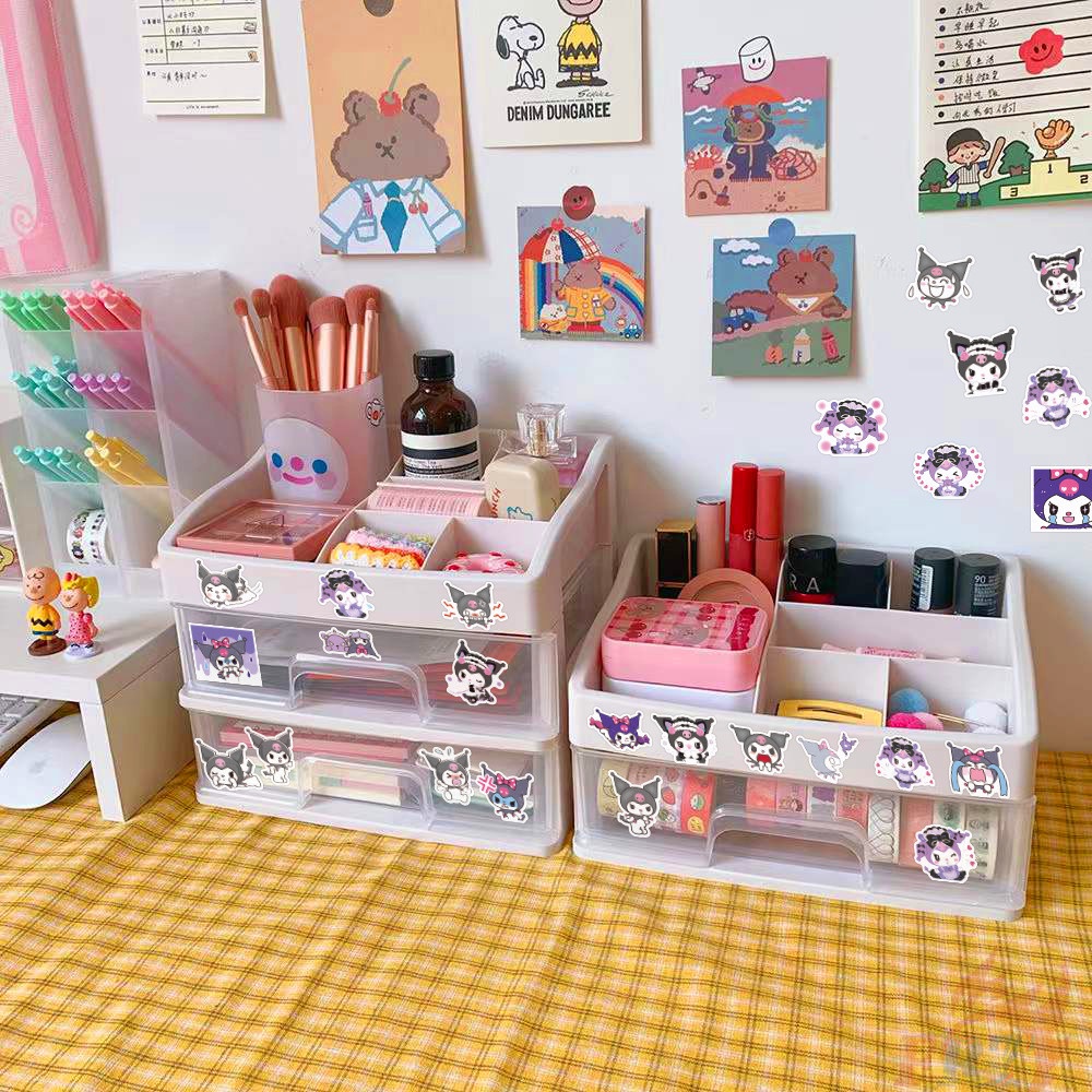 110 Cái / Bộ ❀ Kuromi. Hình Dán Sanrio ❀ Sticker Dán Tường Chống Thấm Nước Thời Trang