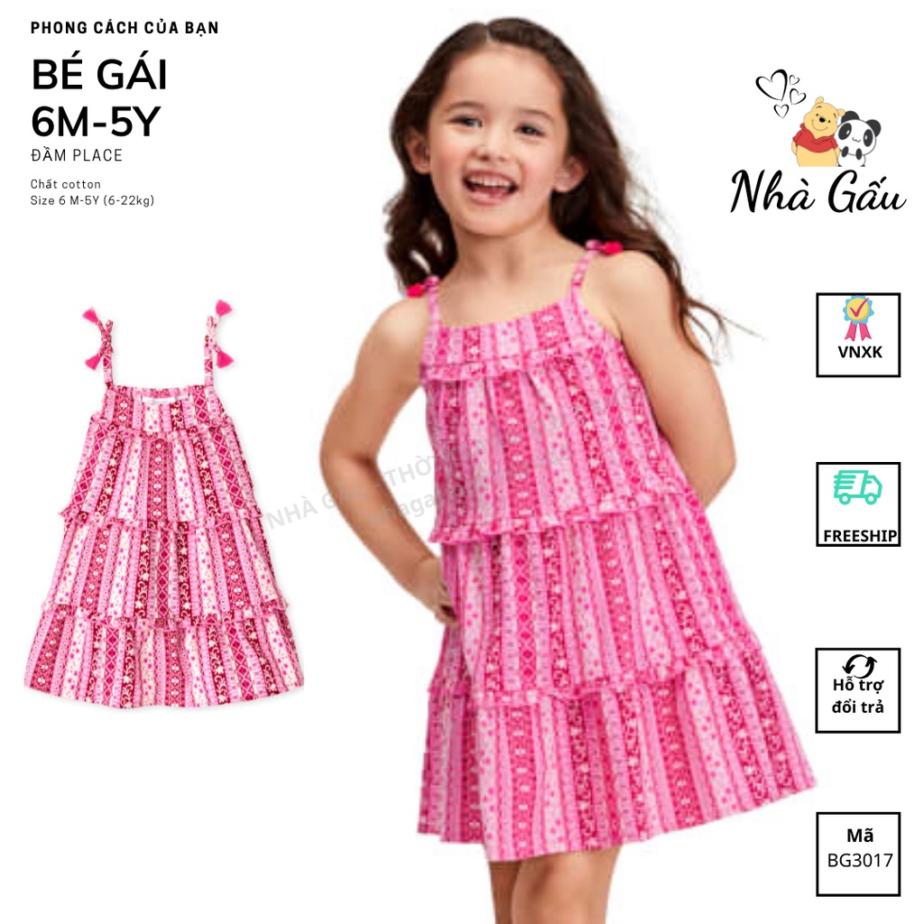 Đầm thổ cẩm xinh cho bé PLACE BG2258