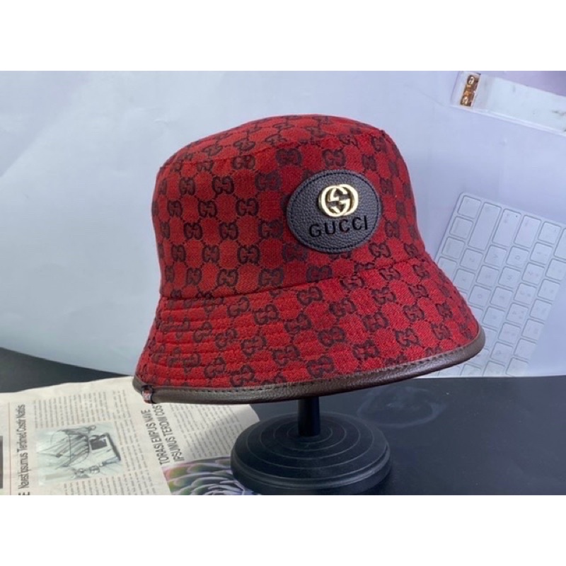 Nón bucket nam nữ, bo cụp unisex ligo gcc mẫu viền da cao cấp