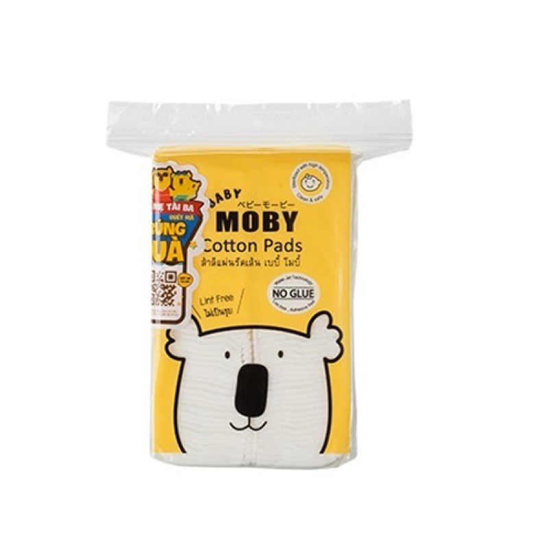 Bông miếng Moby Baby cỡ nhỏ (100 miếng/gói)