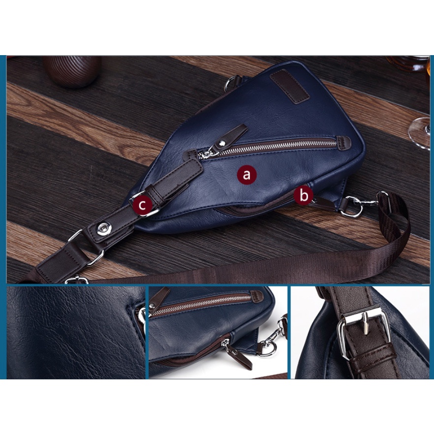 Túi đeo chéo đeo trước ngực nam đa năng cao cấp phong cách mới