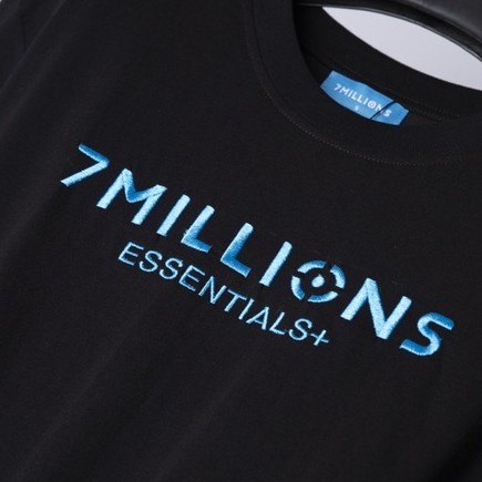 Áo thun 7millions Essentials Plus - Màu đen - Tặng Kèm Box - Unisex Nam Nữ - Form oversize