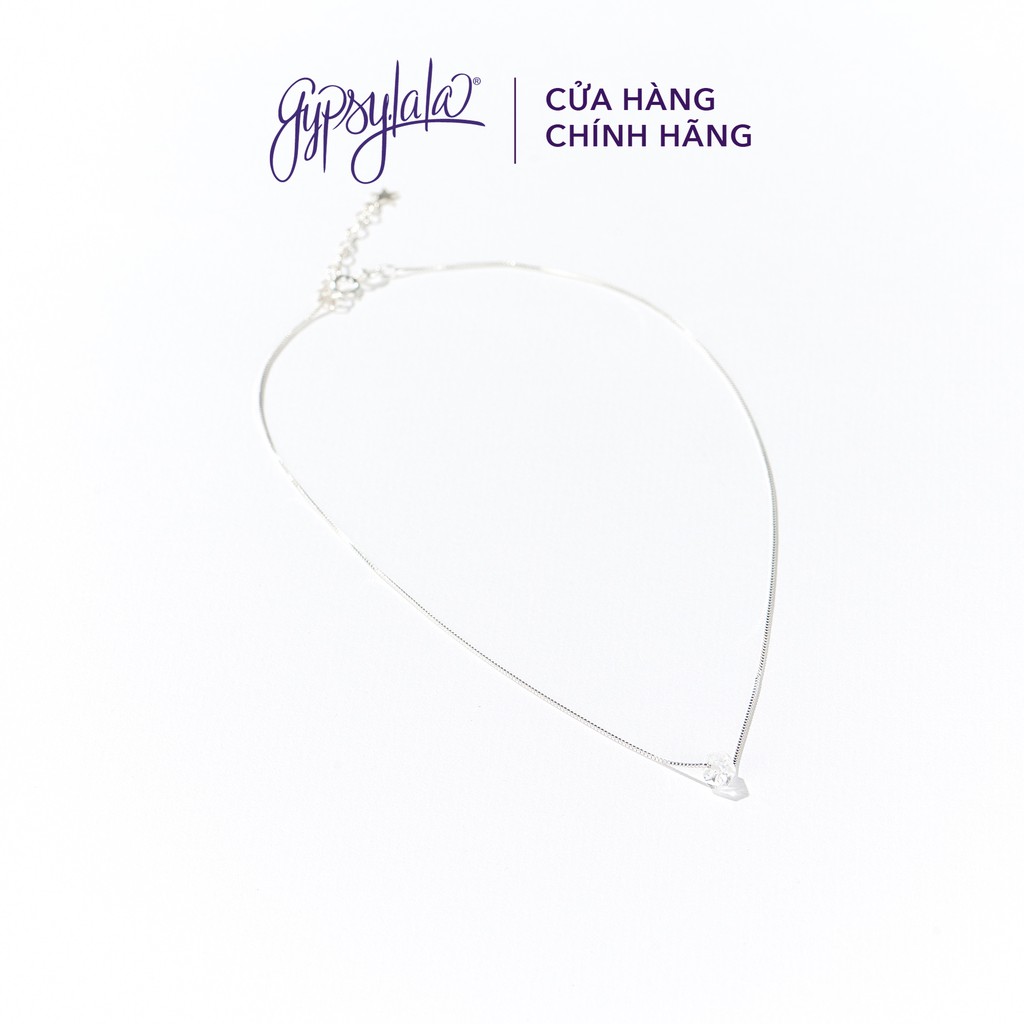 Dây Chuyền Xỏ Ngang Đá Kim Cương Thô Herkimer Thiên Nhiên DCHKM05 Gypsy.lala