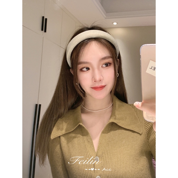 Bờm Cài Tóc Kim Tuyến, Băng Đô Cài Tóc Retro Nữ