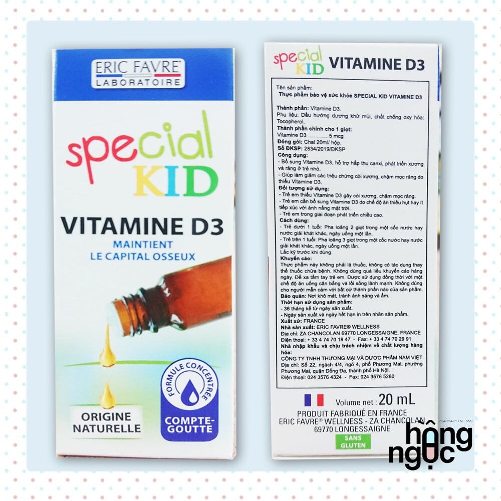 Thực phẩm bảo vệ sức khỏe SPECIAL KID VITAMINE D3 (Bổ sung Vitamin D3)