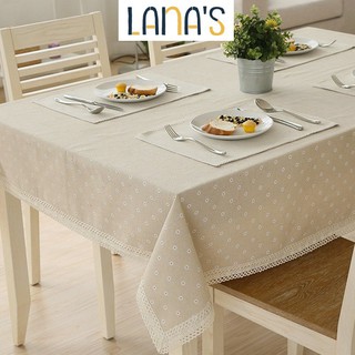 Khăn Trải Bàn Họa Tiết Hoa Nhỏ Vintage Viền Ren / Viền Trơn