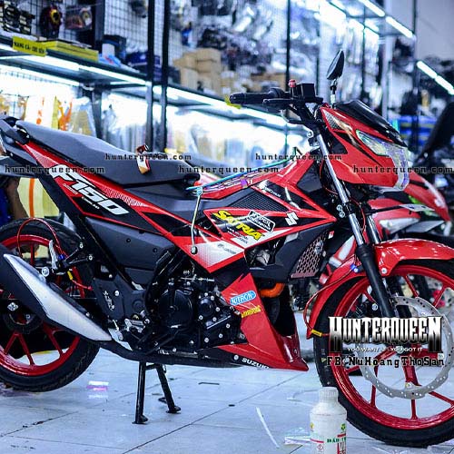 Tem rời cao cấp Raider FI dán xe đỏ. Decal in UV ép nhiệt kích thước chuẩn, không bay màu, bong tróc