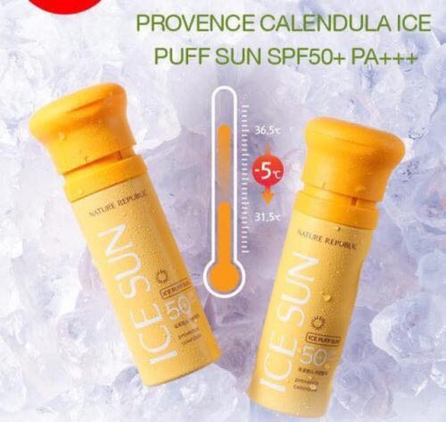 Kem chống nắng Nature Republic Provence Calendula Ice puff sun SPF 50+ PA+++