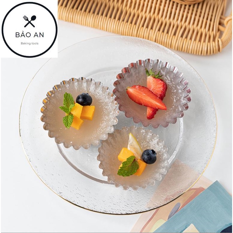 Khuôn nướng bánh tart nhôm hoa cúc size lớn