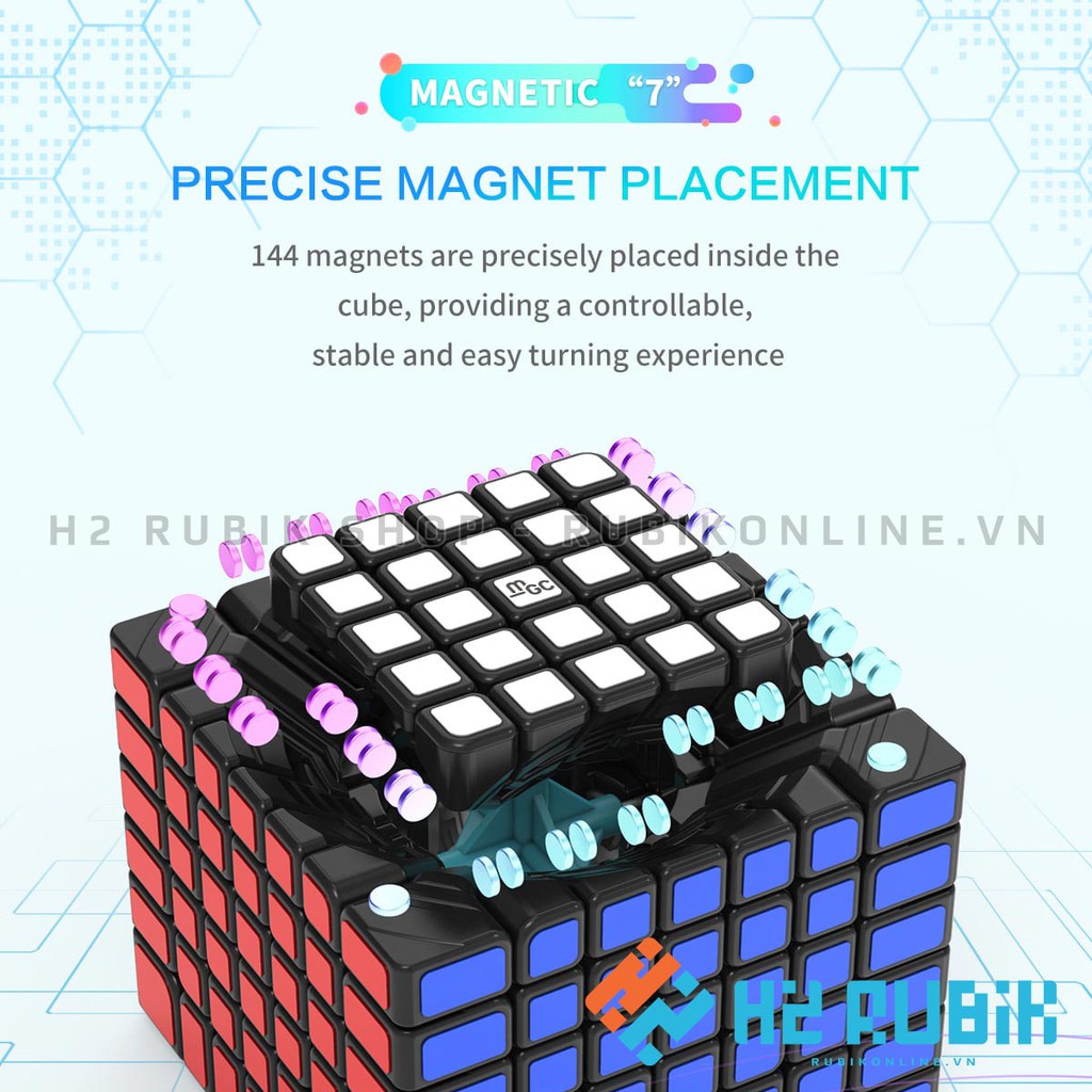 Rubik 7x7 YJ MGC 7x7 M - Rubik 7 tầng có nam châm sẵn