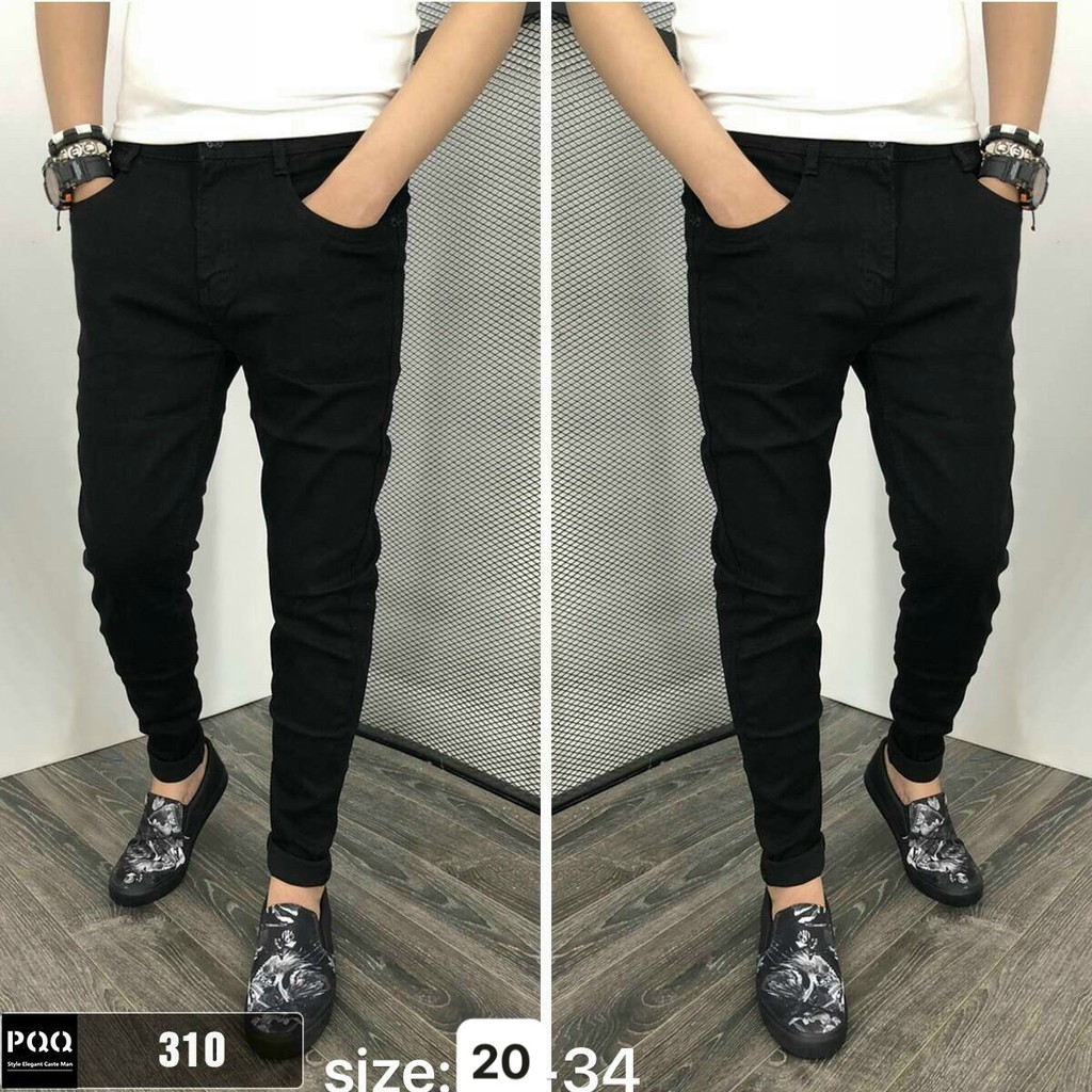 Quần Jean Nam Cao Cấp 💝Freeship💝 Quần Bò Nam Đen Trơn Cao Cấp Co Giãn 4 Chiều HU128 | BigBuy360 - bigbuy360.vn