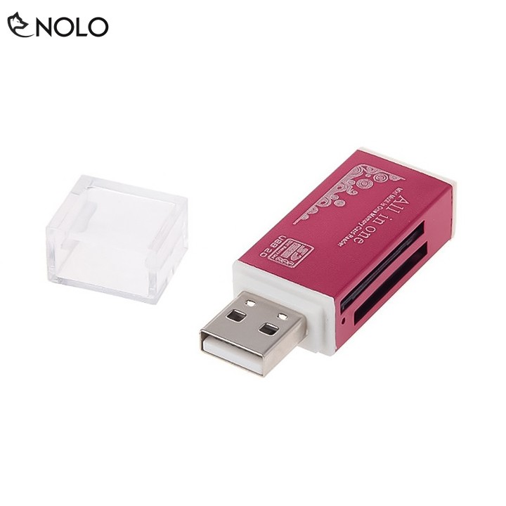 Đọc Thẻ Nhớ Reader Chuẩn Tốc Độ 2.0 AllInOne  DT105 Hỗ Trợ Nhiều Định Dạng Thẻ Nhớ MS Pro M2 MicroSD TF MS Duo SD SDHC