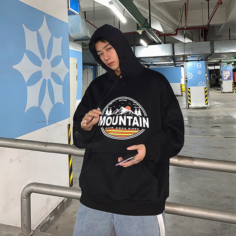 Áo hoodie nam nữ unisex cặp đôi local brand MOUNTAIN nỉ ngoại form rộng có mũ ulzzang hàn quốc cute zip chống nắng