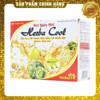 ✅(Hàng Chính Hãng)_Bột Nước Mát Herba Cool_Thanh Nhiệt Mát Gan_10 gói x 7gram/hộp