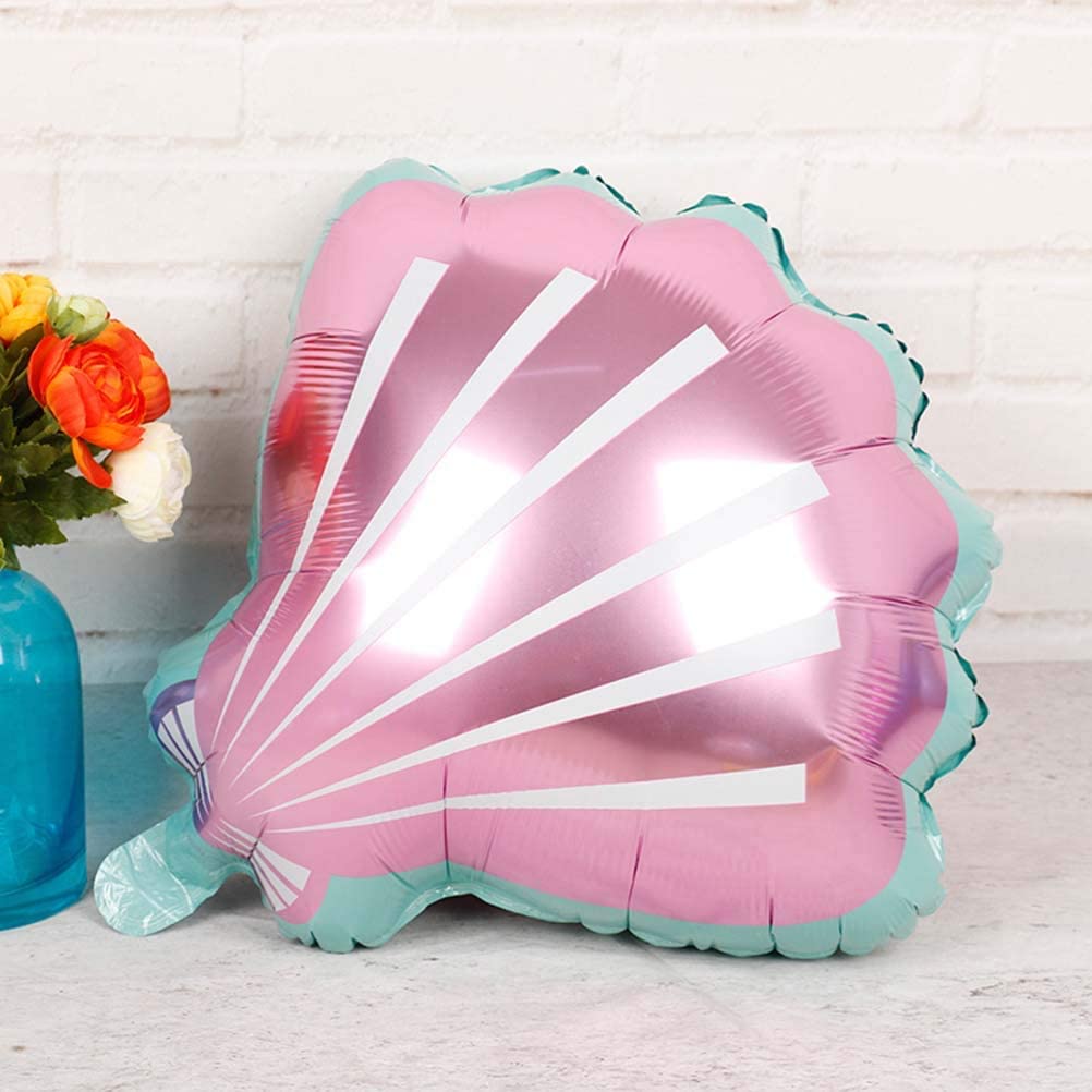 Bong Bóng Hình Vỏ Sò Màu Hồng Tím Trang Trí Tiệc