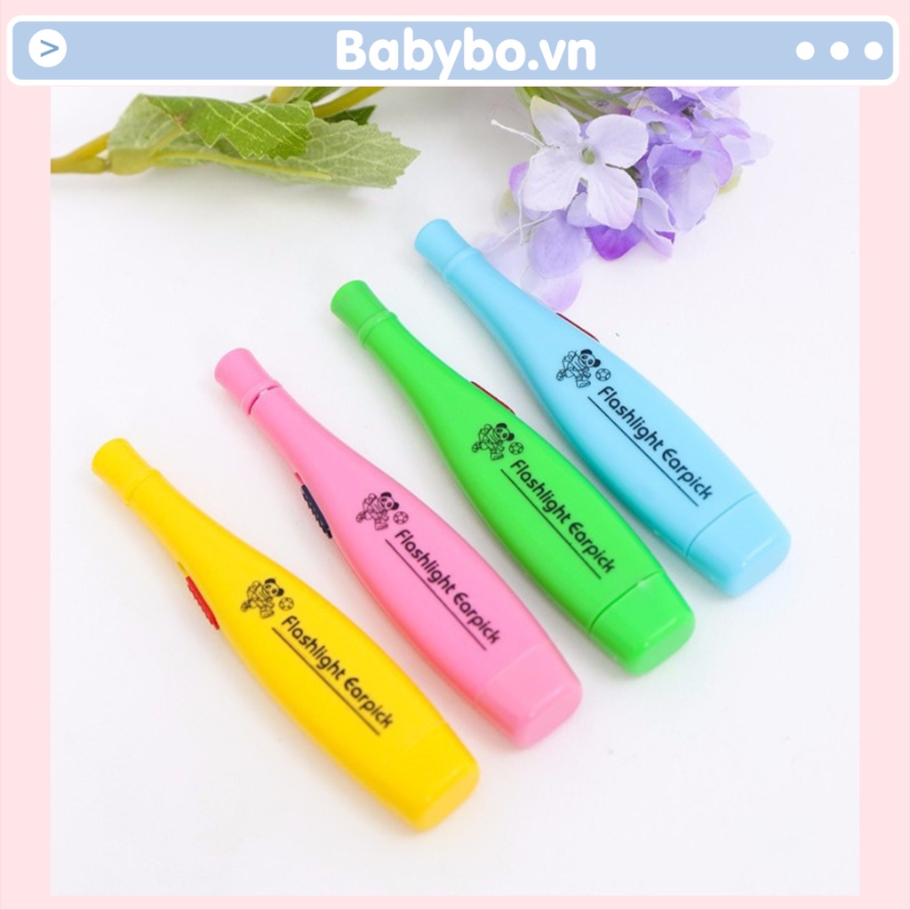 Bộ lấy ráy tai, ngoáy tai có đèn chiếu sáng loại đẹp cho bé