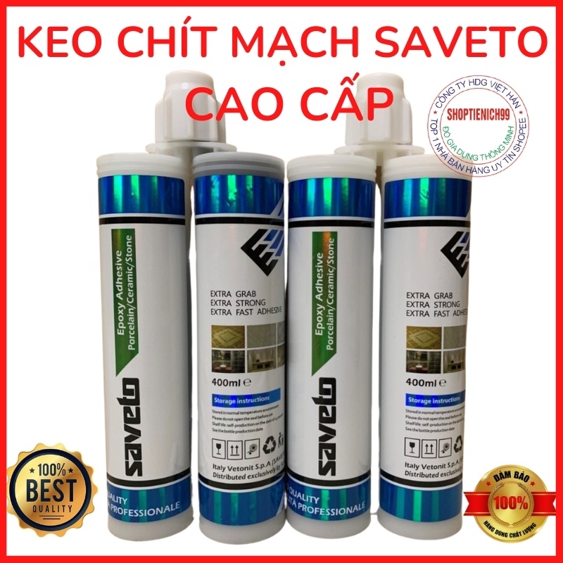 Keo Chít Mạch Nhập Khẩu Cao Cấp Saveto, Keo Chà Ron Saveto Chính Hãng, Giá Rẻ, Độ Thẩm Mỹ Cao.