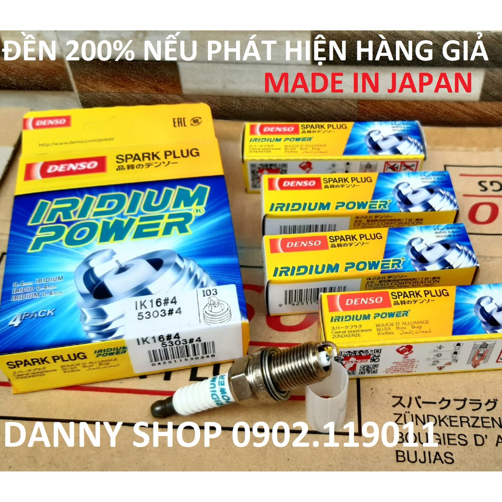 Bộ 3 Bugi ô tô DENSO JAPAN Iridium IK20 VÀ IK16 (Kia;Honda;Madza;Toyota;Mer;BMW;Audi;Chevrolet;Deawoo...) Made in JAPAN