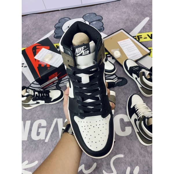 [AGsneaker] Giày thể thao cổ cao màu nâu đen chân bè fit lên 1 size...