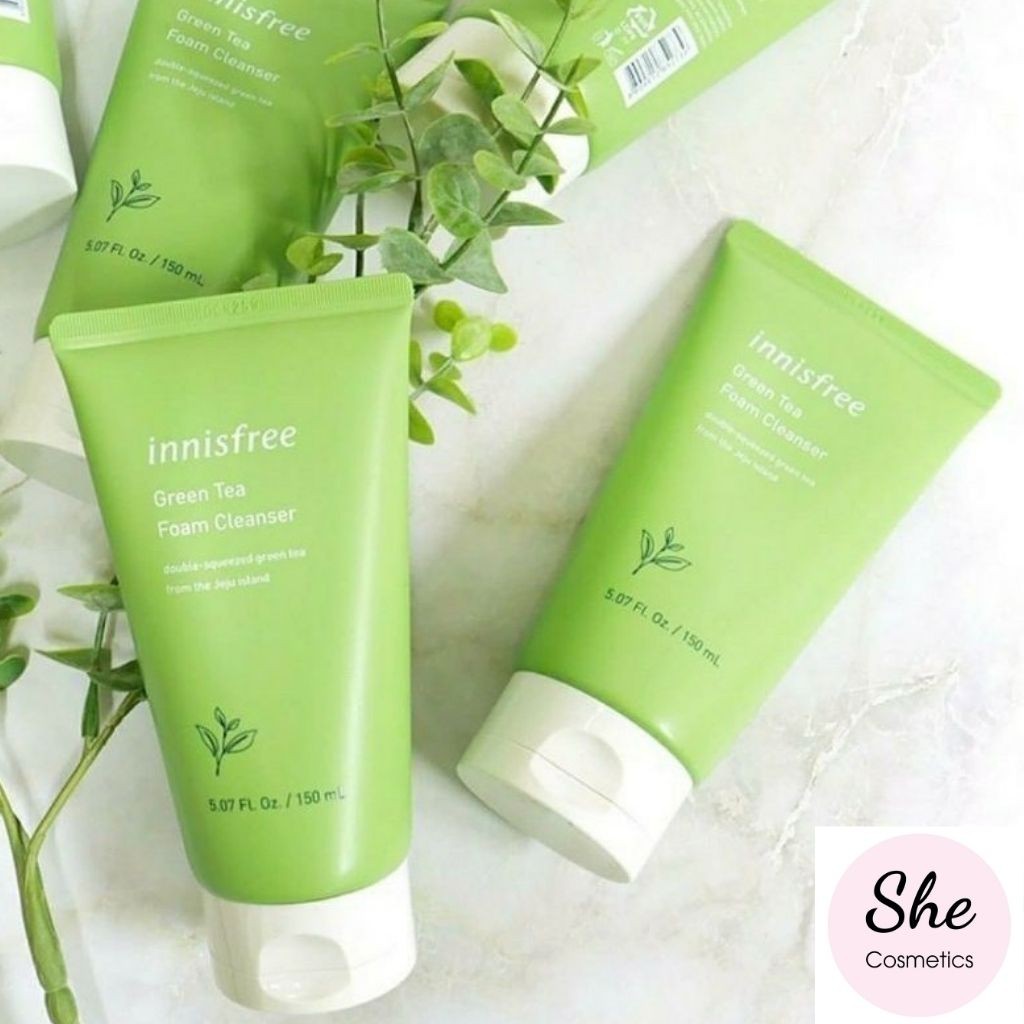 [Mẫu mới] Sữa rửa mặt trà xanh Innisfree-Làm sạch da,ngăn ngừa mụn,chống õi hóa Innisfree Green Tea Foam Cleanser