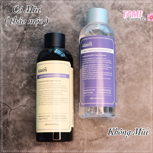 Nước Hoa Hồng Toner Klairs Supple Preparation Unscented / Facial Toner [ Có Mùi / Không Mùi ]