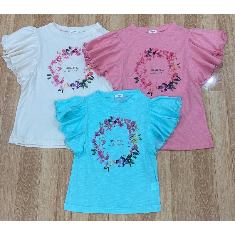 Áo phông cotton organic siêu mỏng mát xuất Hàn cho bé size 100-130.