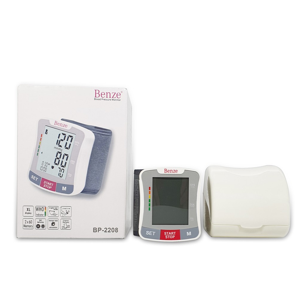 Máy đo huyết áp cổ tay Benze BP-2208 - Đo huyết áp, đo nhịp tim nhanh, chính xác - Nhỏ gọn tiện lợi - Đo mọi nơi