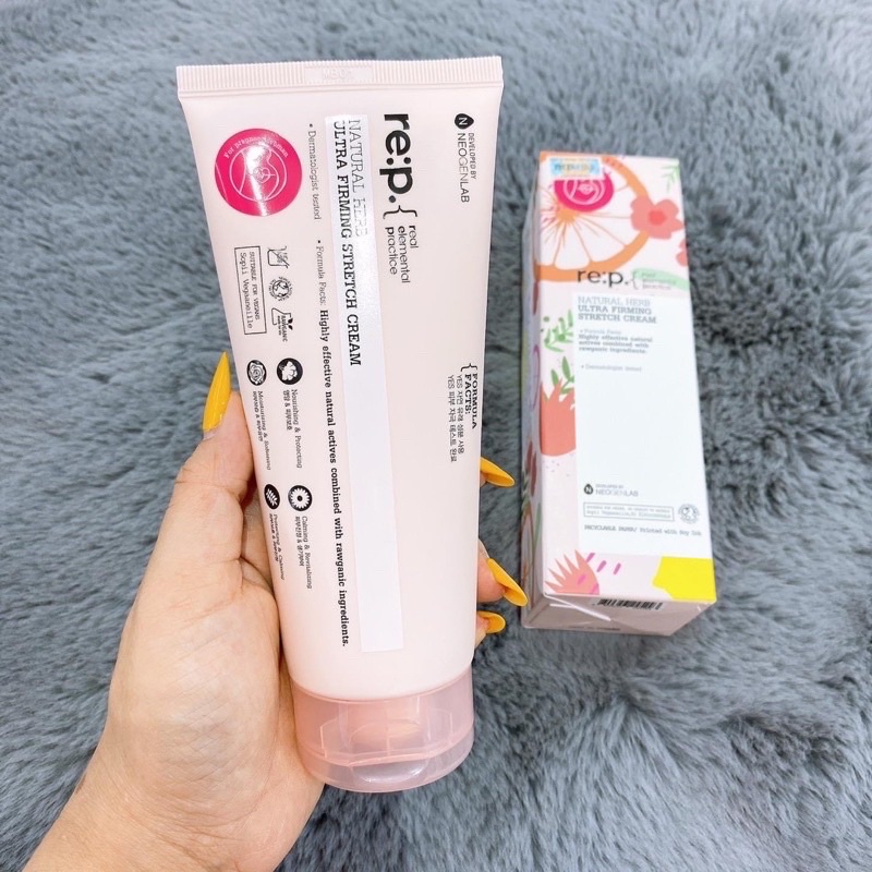 Kem giảm rạn da Re:p làm mờ sẹo săn chắc da Rep natural herb ultra firming stretch cream