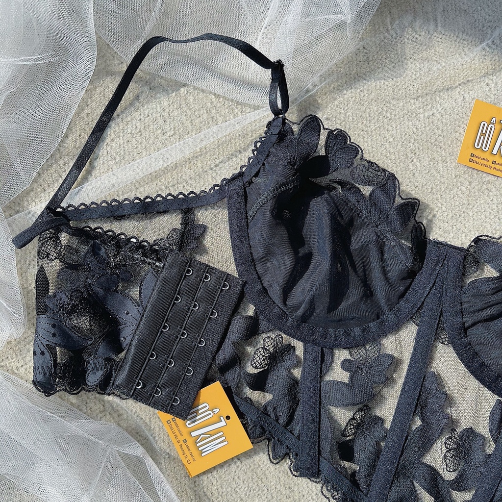 Áo corset chéo ren hoa quyến rũ ôm quả Cô Kim 7 | BigBuy360 - bigbuy360.vn
