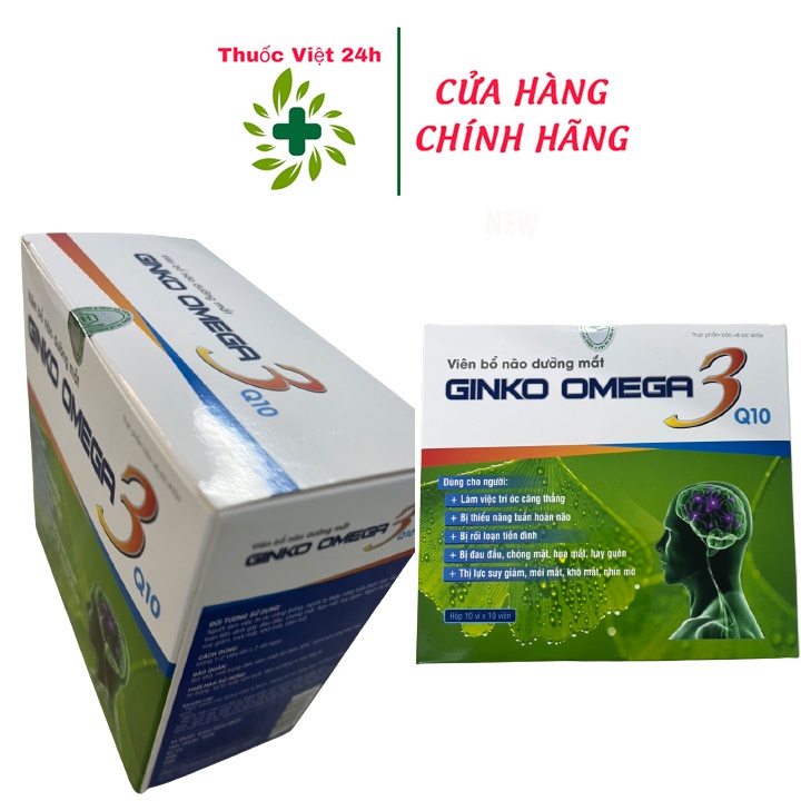 GINKO OMEGA 3 Q10 100v - Hỗ trợ cải thiện thị lực - Thuocviet24h