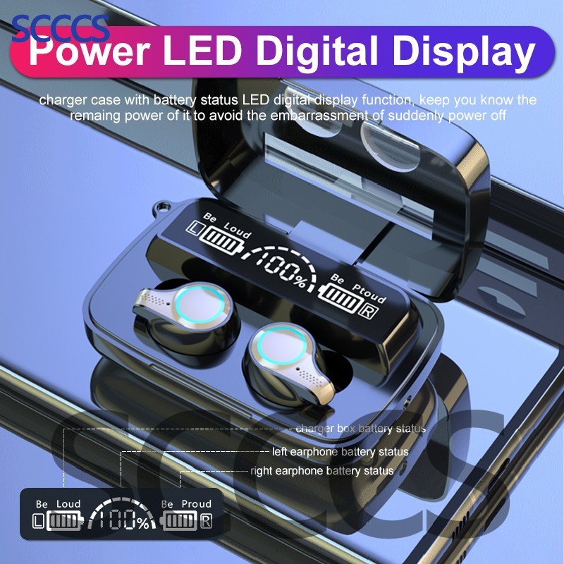 Tai Nghe Bluetooth 5.1 Âm Thanh Hifi Có Hiển Thị Kỹ Thuật Số