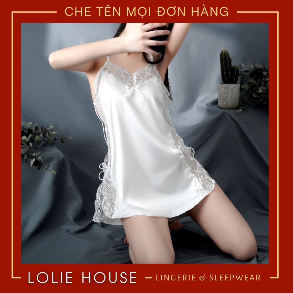 Đầm ngủ 2 dây sexy - Váy ngủ sexy đan dây hai bên hông gợi cảm LOLIE HOUSE - VN6 | BigBuy360 - bigbuy360.vn
