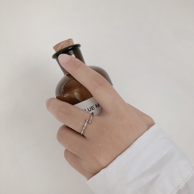 Nhẫn Hở Hình Đốt Tre Sáng Tạo Dễ Phối Đồ