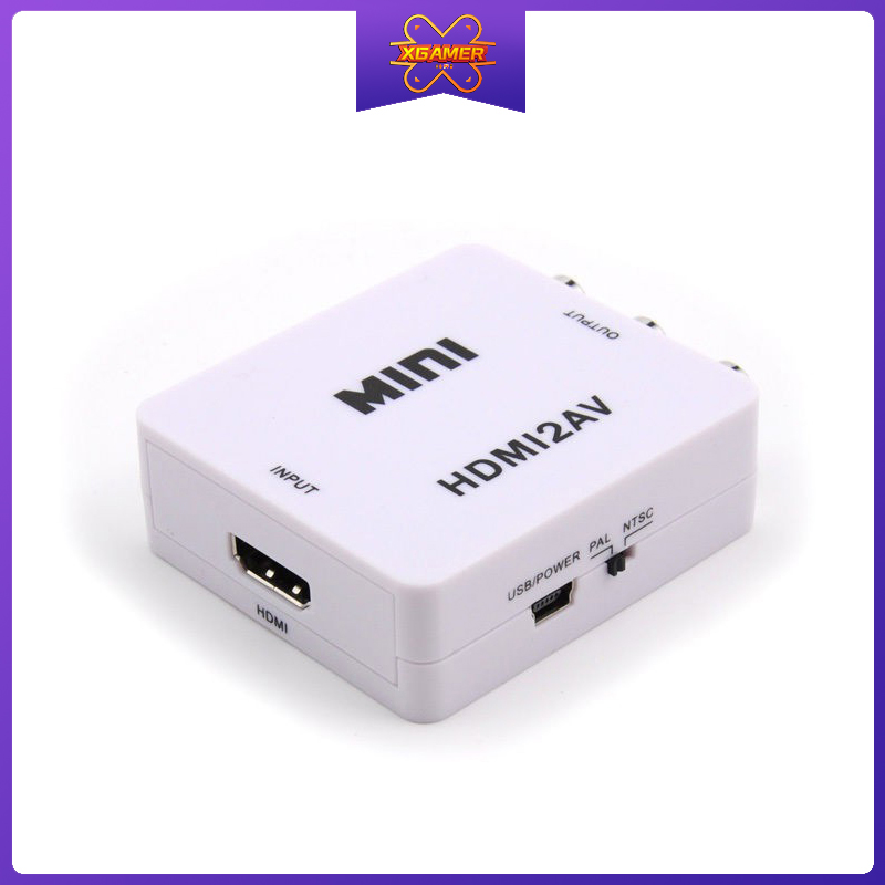 1080P Mini HDMI to RCA AV Composite Adapter Converter for 3.5mm Audio cable 2AV / CVBS + Audio to PC HDTV