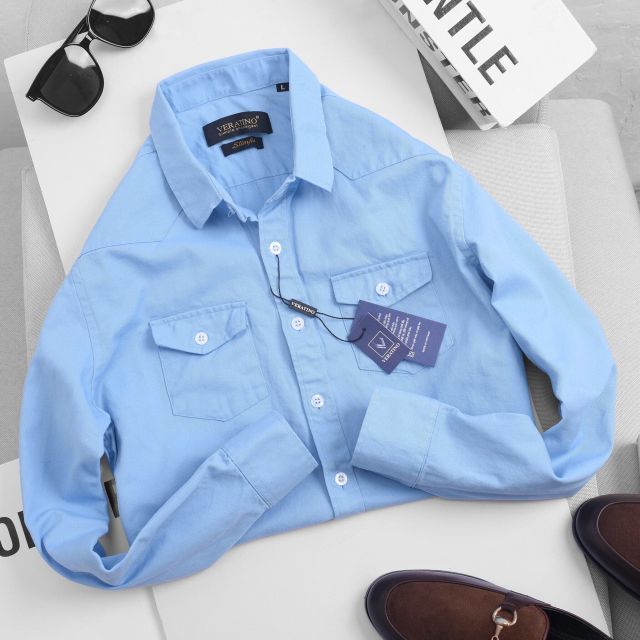 Áo Sơ Mi Nam Dài tay Hàn Quốc Đẹp Cao Cấp FAVITI SM44 | BigBuy360 - bigbuy360.vn