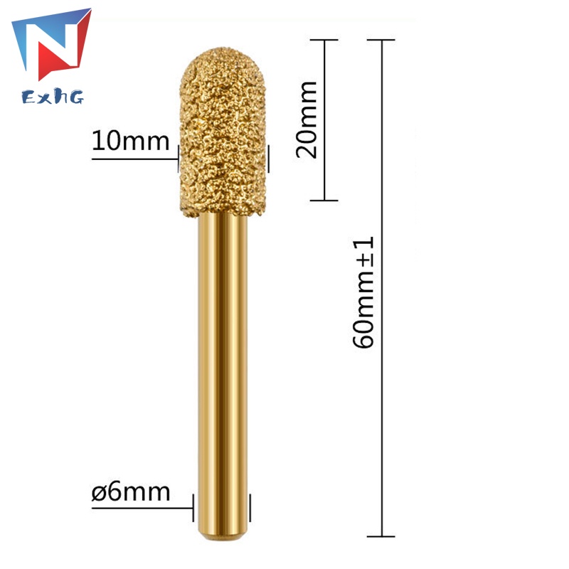 Mũi Khoan Mài Kim Cương 6mm Thông Dụng Cho Máy Khoan/Đá/Kim Cương