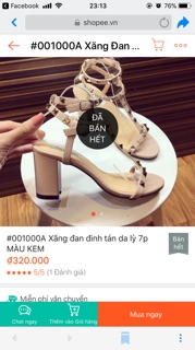 Thanh lý sandal trắng juno