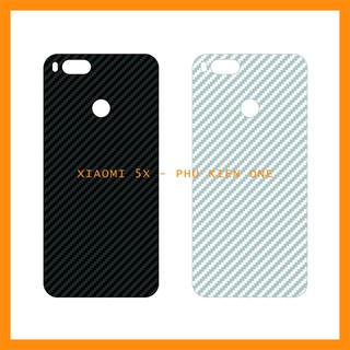 Decal dán lưng Xiaomi Mi 4/ Mi 4c/ Mi 5/ Mi 5s/ Mi 5x (A1)/ Mi 6/ Mi 6x (A2) vân carbon 3D
