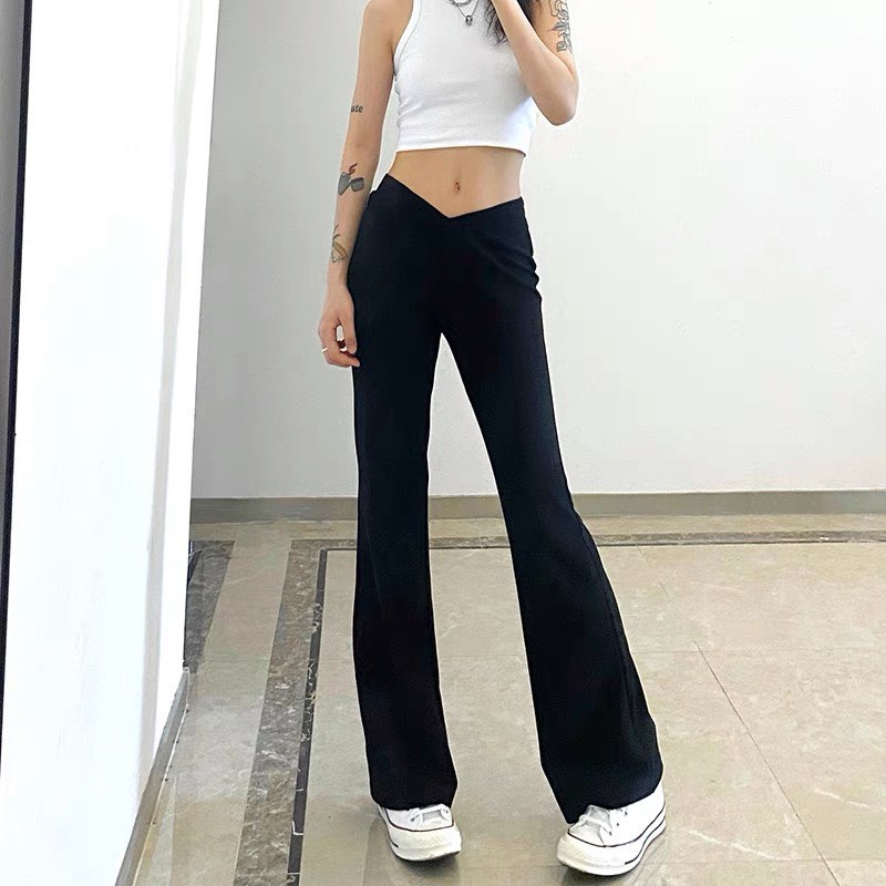 Quần Dài Cạp Cao Dáng Dài Trước Phong Cách Ulzzang_Mẫu Mới Nhất D5