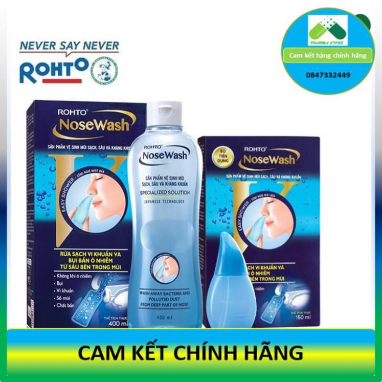 ! Bộ vệ sinh mũi Rohto NoseWash 400ml / Miniset 150ml [Nose wash, mini set] !