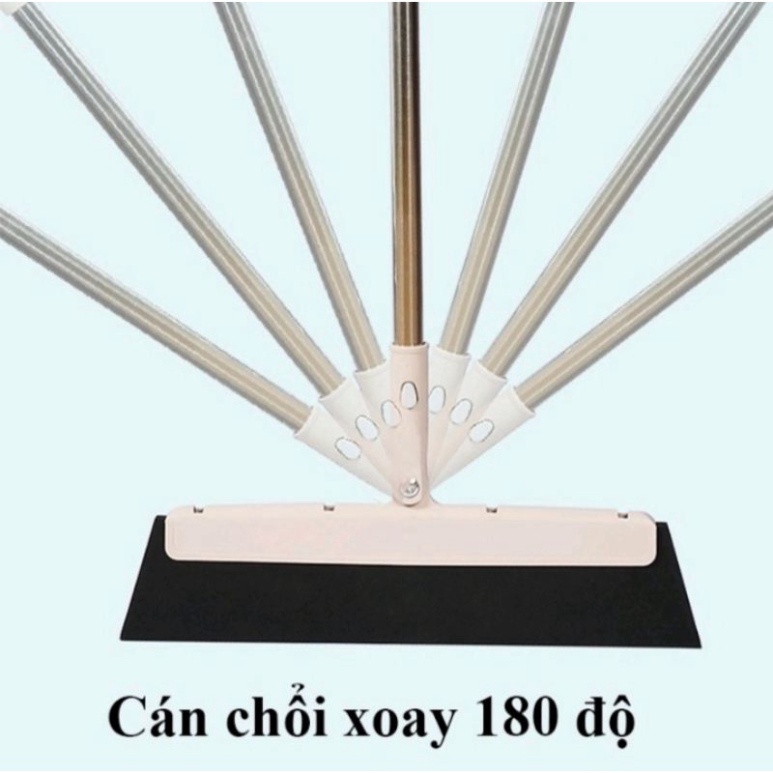 Chổi Gạt (Đẩy) Nước, Lau Kính Xoay 180 Độ Cán Inox