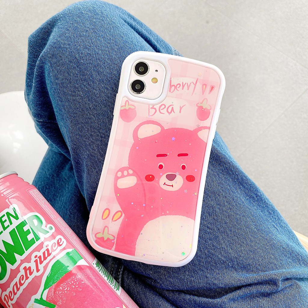 Ốp lưng iphone Gấu Berry V2 viền cong 5/5s/6/6plus/6s/6splus/7/7plus/8/8plus/x/xr/xs/11/12/pro/max/plus/promax | BigBuy360 - bigbuy360.vn
