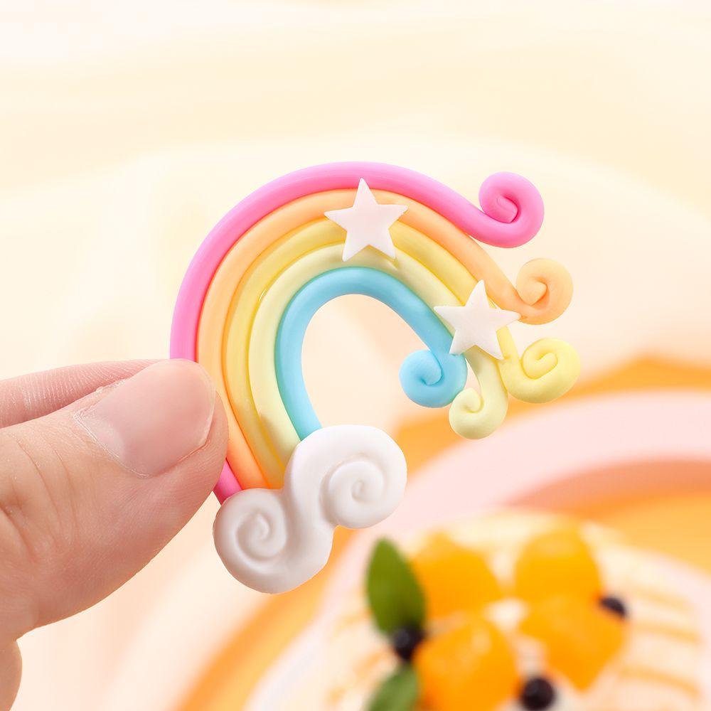 Cây Cắm Trang Trí Bánh Kem Bằng Đất Sét Mềm Nhiều Màu