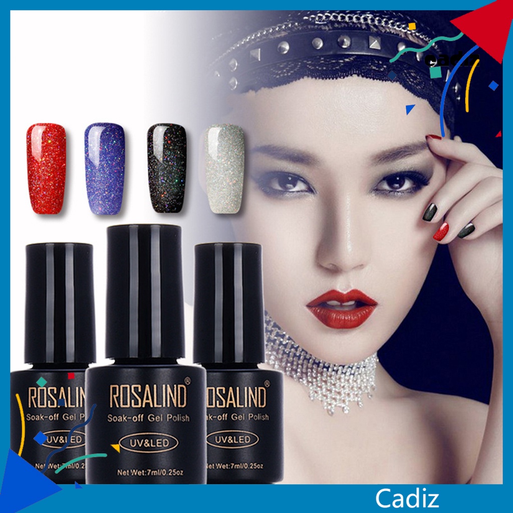 Sơn Móng Tay ROSALIND Màu Cầu Vồng Lấp Lánh Chuyên Dụng Cho Trang Trí Móng Tay Nghệ Thuật